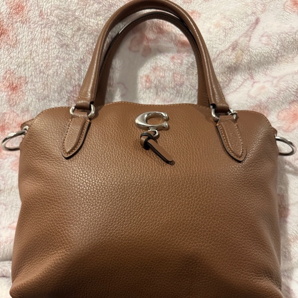 NWT Coach Remi Satchel Saddle Brown - Picture 1 of 9
